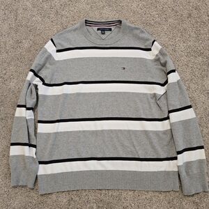 Gray Striped Sweater